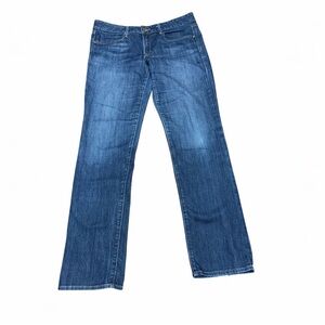 Gap 1969 Real Straight Jeans 31 Mid Rise Medium Wash Stretch Denim